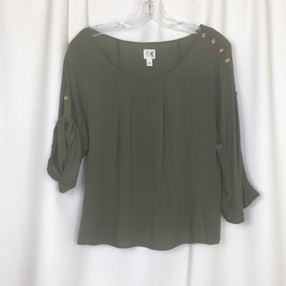 Anthropologie, adjustable sleeve top, XS, EUC.